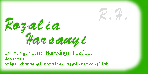rozalia harsanyi business card